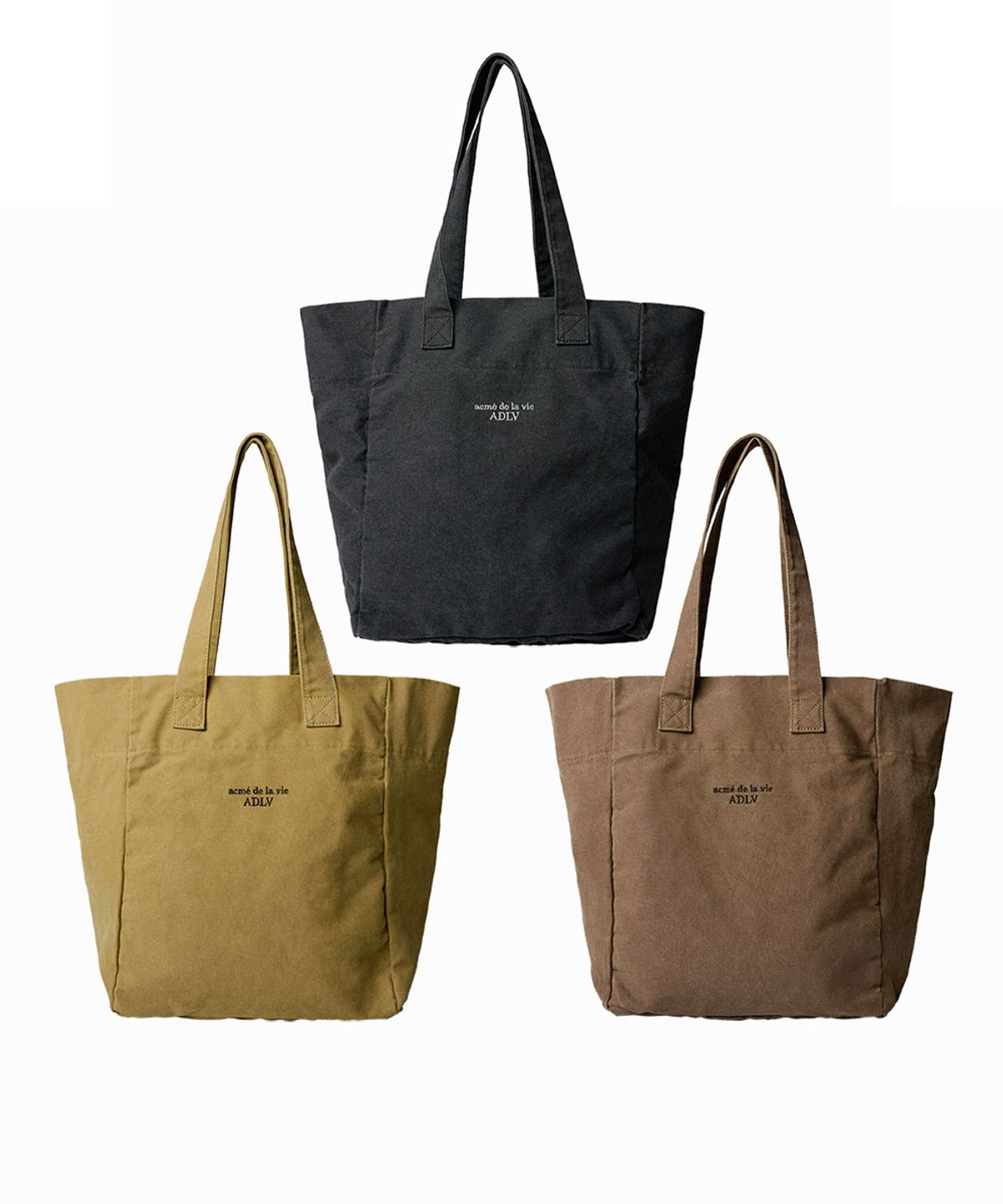 아크메드라비(ACME DE LA VIE) BASIC LOGO PIGMENT BIG SHOULDER BAG (3COLOR)