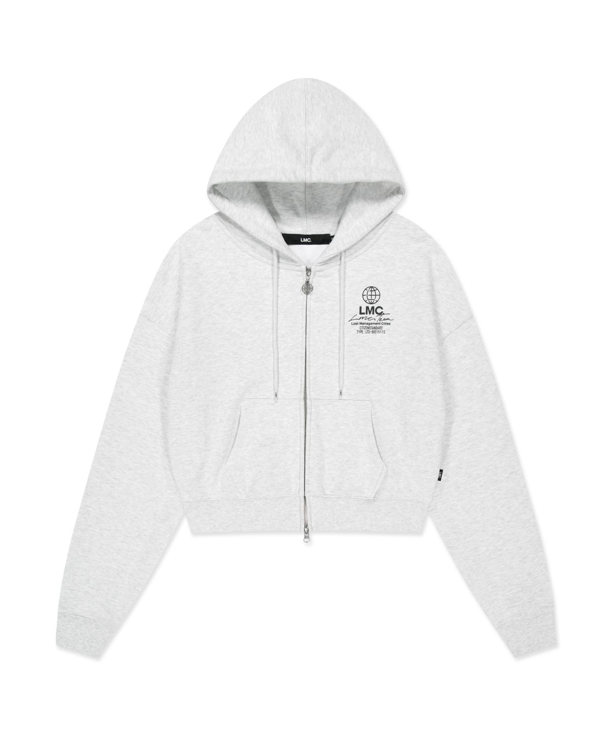 엘엠씨(LMC) WM SIGNATURE COMBO ZIP-UP HOODIE light heather gray