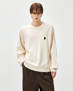 셈블런스 홀가먼트 크루넥 니트 크림 ZI2KT804CR