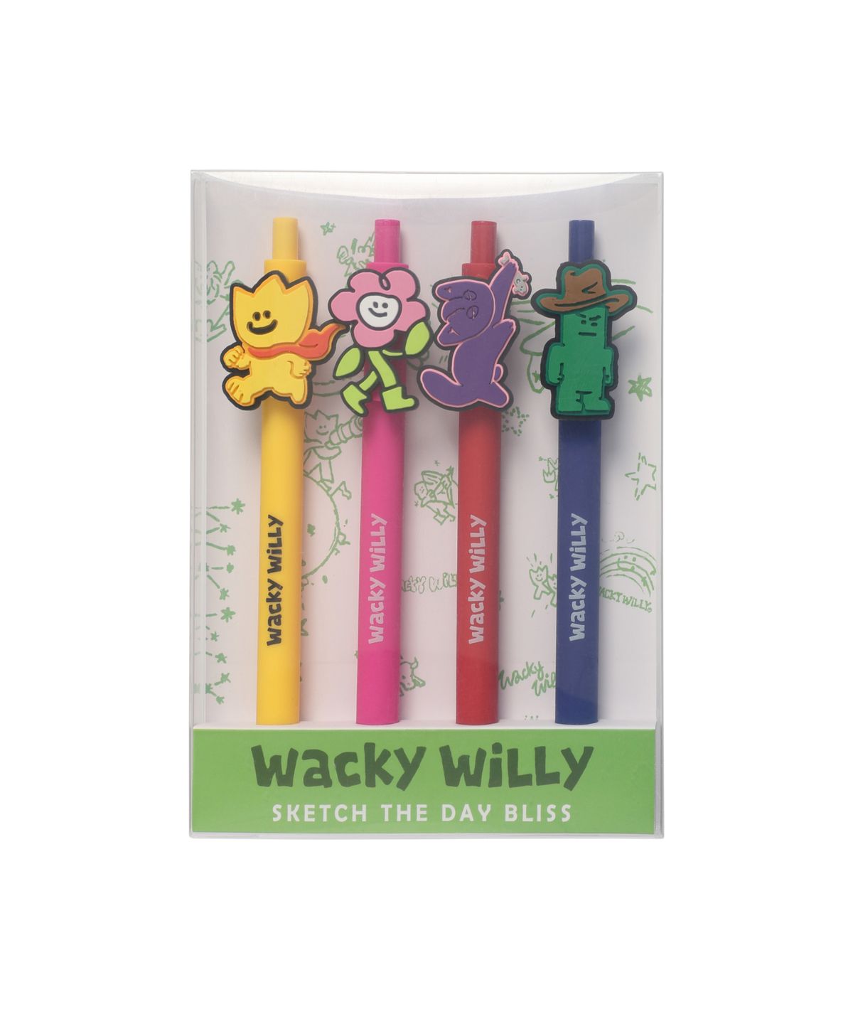 와키윌리(WACKY WILLY) 프렌즈 컬러 볼펜 (4 SET)