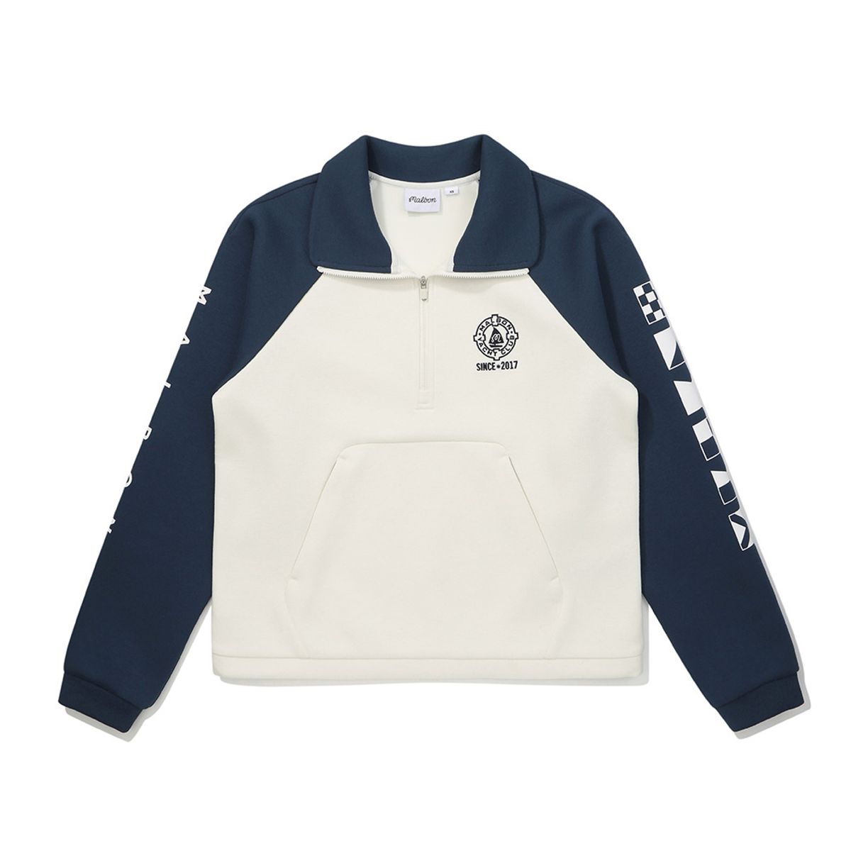 말본 골프(MALBON GOLF) 에어리 하프집업 맨투맨 NAVY (WOMAN)