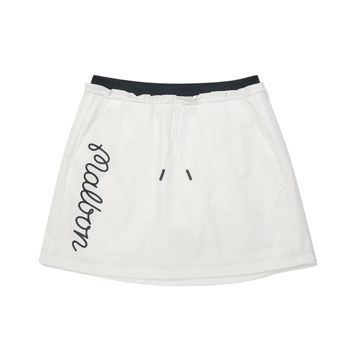 말본 골프(MALBON GOLF) 이중오비 핀턱 플레어 스커트 OFF WHITE (WOMAN)