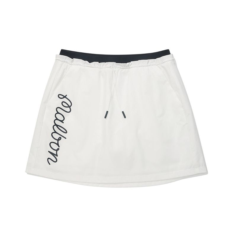 이중오비 핀턱 플레어 스커트 OFF WHITE (WOMAN)