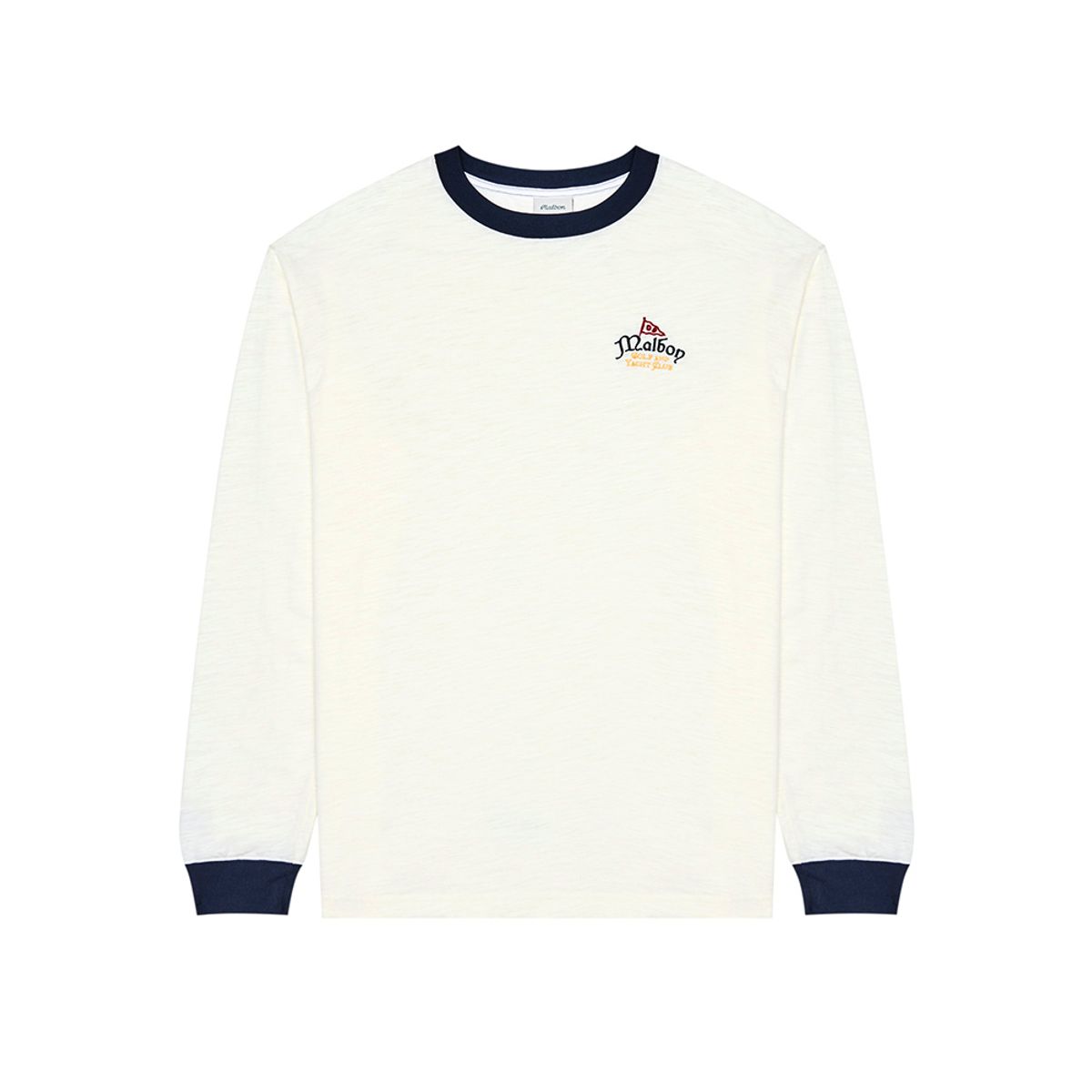 말본 골프(MALBON GOLF) [Golf & Yacht Club] 포트 라운드 긴팔 티셔츠 CREAM (MAN)
