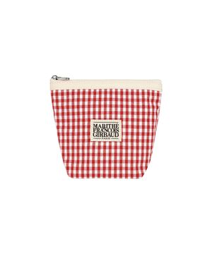 CLASSIC LOGO CHECK POUCH red