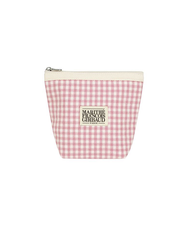 CLASSIC LOGO CHECK POUCH pink