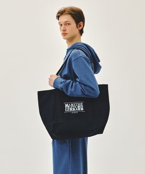 DRAWING CLASSIC LOGO BIG ECO BAG navy