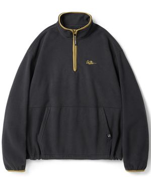 S-SCRIPT LOGO FLEECE HALF ZIP CREWNECK_GREY