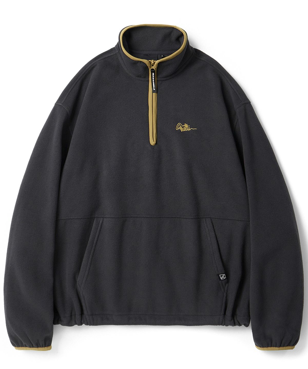 쿨트(KULTE) S-SCRIPT LOGO FLEECE HALF ZIP CREWNECK_GREY