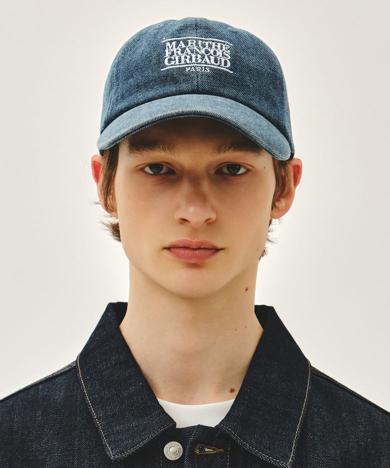 DENIM WASHING SMALL CLASSIC LOGO COVERED CAP blue