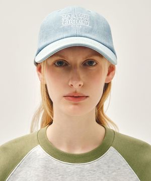 DENIM WASHING SMALL CLASSIC LOGO COVERED CAP light blue