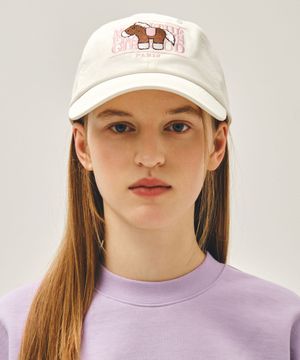 PONY CLASSIC LOGO COVERED CAP ivory