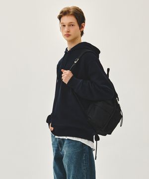 CLASSIC LOGO METAL BUCKLE BACKPACK black