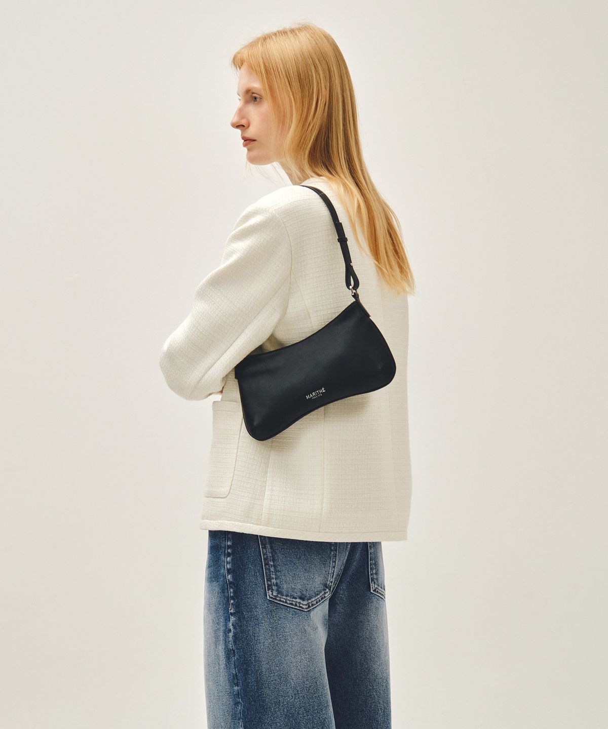마리떼 프랑소와 저버(MARITHÉ + FRANҪOIS GIRBAUD) REGULAR LOGO MINI PEANUT BAG black