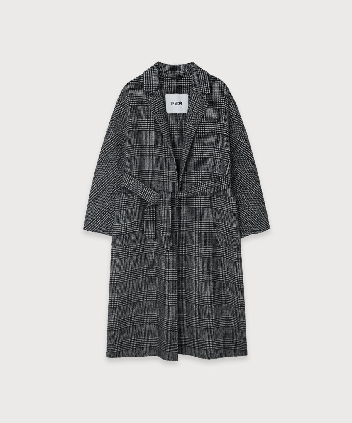 뮤제(MUSEE) MAGOT Reversible Merino Wool Handmade Coat_Black Check