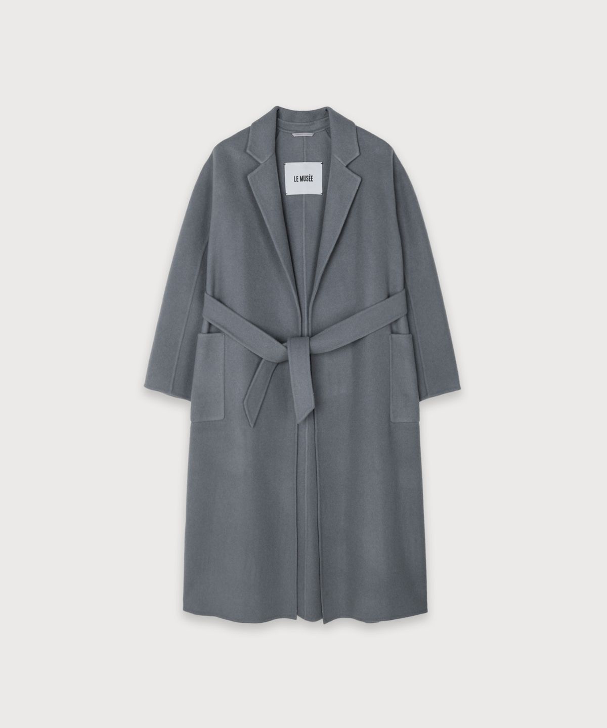 뮤제(MUSEE) MAGOT Reversible Merino Wool Handmade Coat_Chacoal