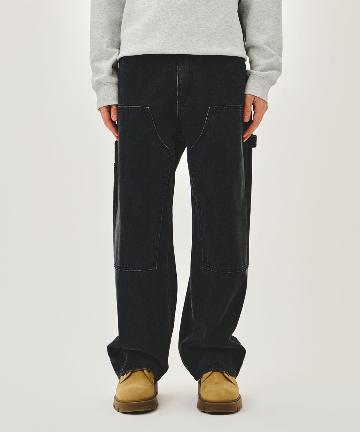 마리떼 프랑소와 저버(MARITHÉ + FRANҪOIS GIRBAUD) M DOUBLE KNEE DENIM PANTS black