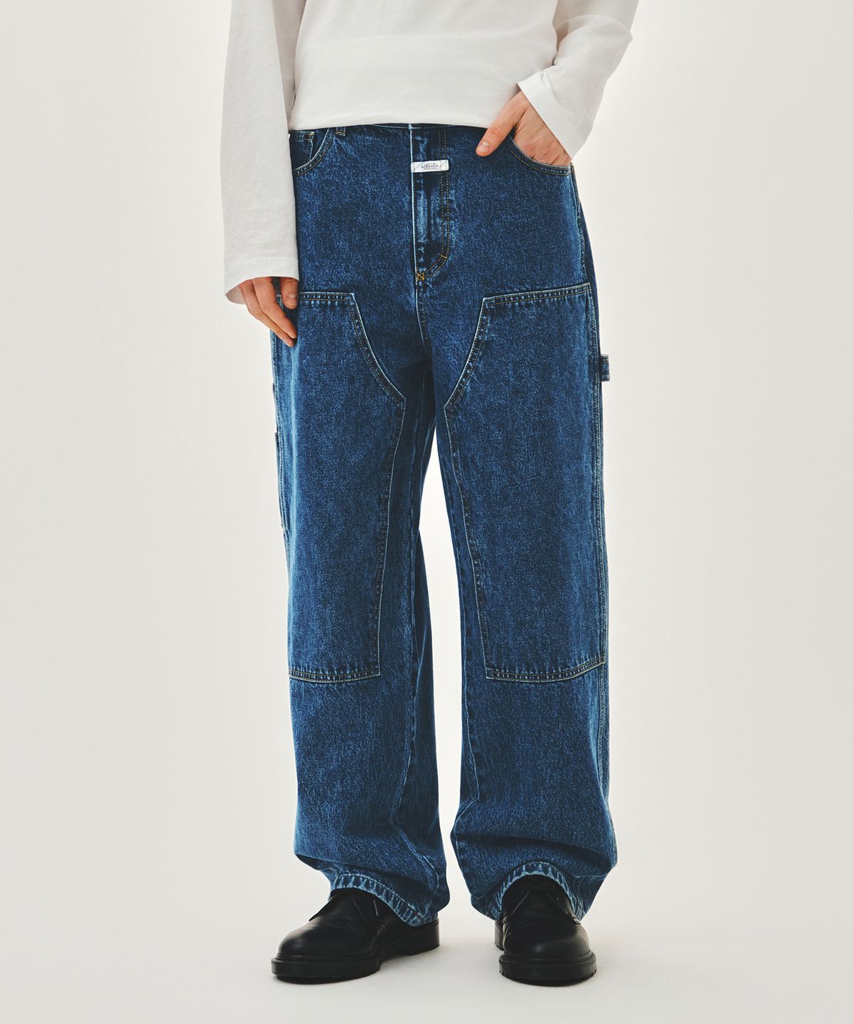 마리떼 프랑소와 저버(MARITHÉ + FRANҪOIS GIRBAUD) M DOUBLE KNEE DENIM PANTS blue