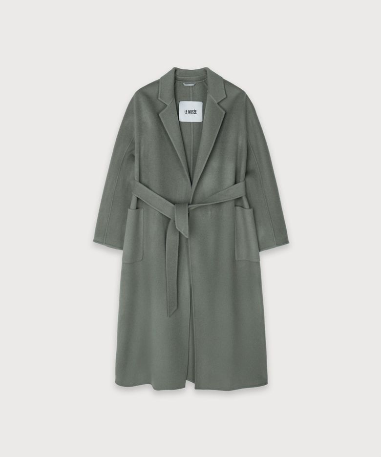 MAGOT Reversible Merino Wool Handmade Coat_Khaki