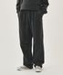 OUTLINE CLASSIC LOGO DYEING TUCK WIDE SWEAT PANTS charcoal