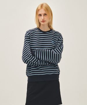 SMALL CLASSIC LOGO STRIPE SWEATSHIRT navy