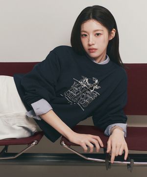 [고윤정 착장] LEMON CLASSIC LOGO SWEATSHIRT navy