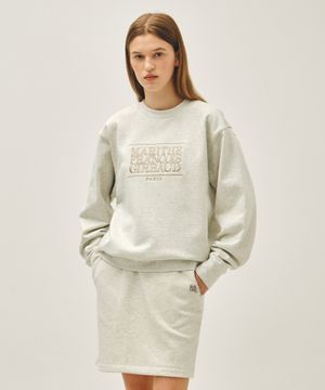 CLASSIC LOGO EMBROIDERY SWEATSHIRT oatmeal