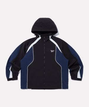 후드 윈드 브레이커 - 블랙:네이비