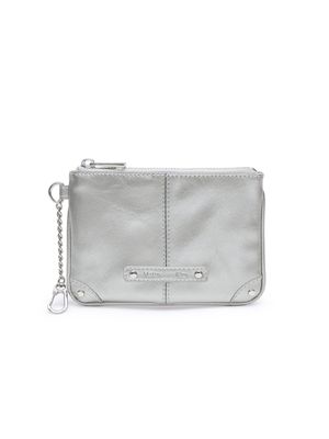 RIVET POINT MINI COIN WALLET IN DARK SILVER