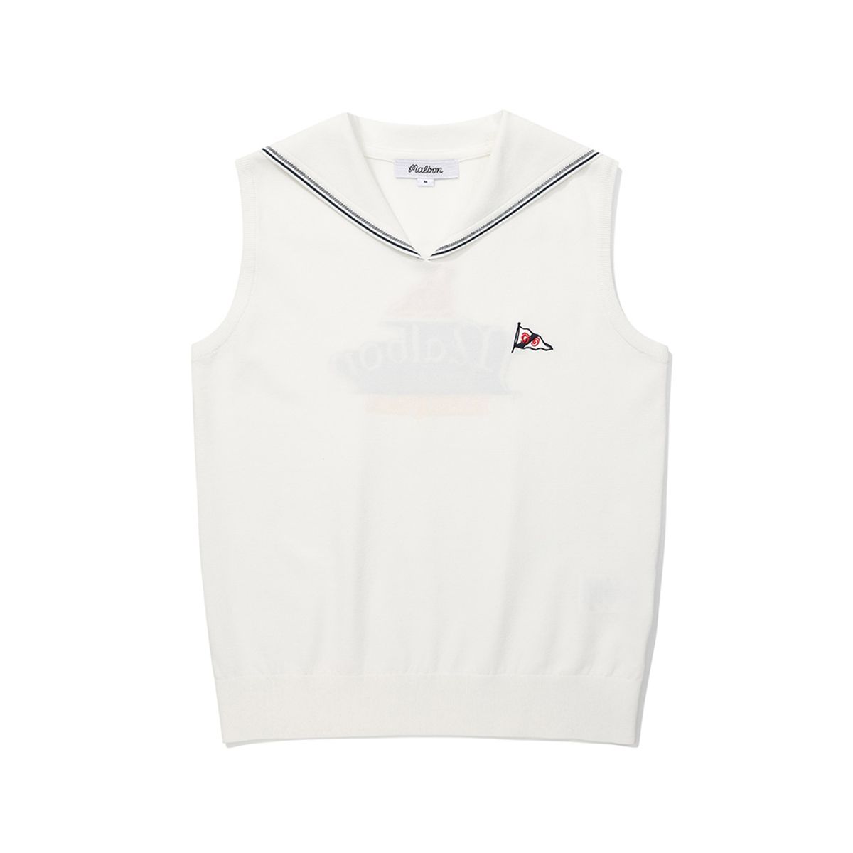 말본 골프(MALBON GOLF) 세일러 카라 니트 베스트 OFF WHITE (WOMAN)