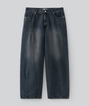 컨투어 커브드 데님 팬츠 (오크 블루)