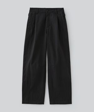 클립스 원턱 커브드 팬츠 (블랙)