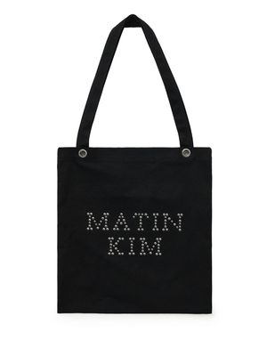 MATIN LOGO STUD ECOBAG IN BLACK