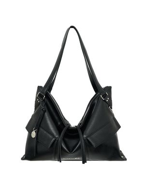 WIDE NEMO BIG SHOULDER BAG IN BLACK