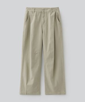 버티컬 원턱 치노 팬츠 (라이트 베이지)