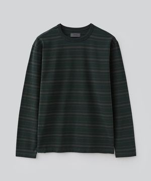 이븐 피그다잉 스트라이프 롱 슬리브 (딥 그린)