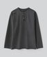 피그다잉 헨리넥 롱 슬리브 (차콜)
