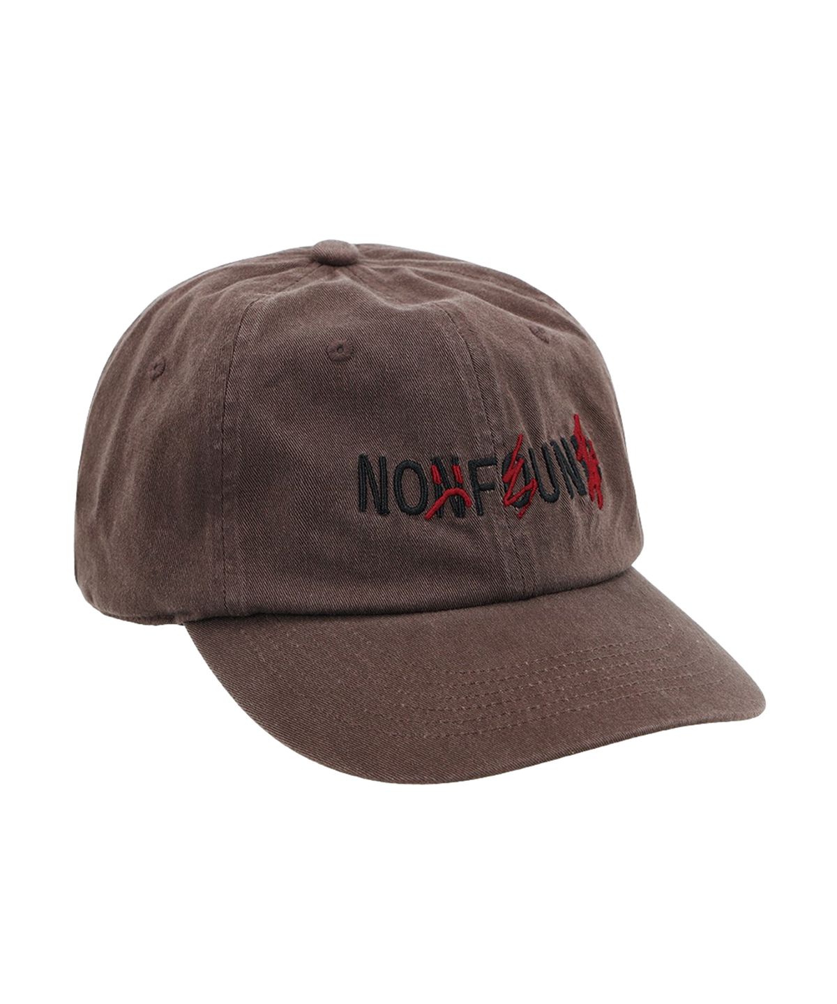 논파운드(NONFOUND) [빅사이즈] NO FUN 볼캡 [워시드 브라운]