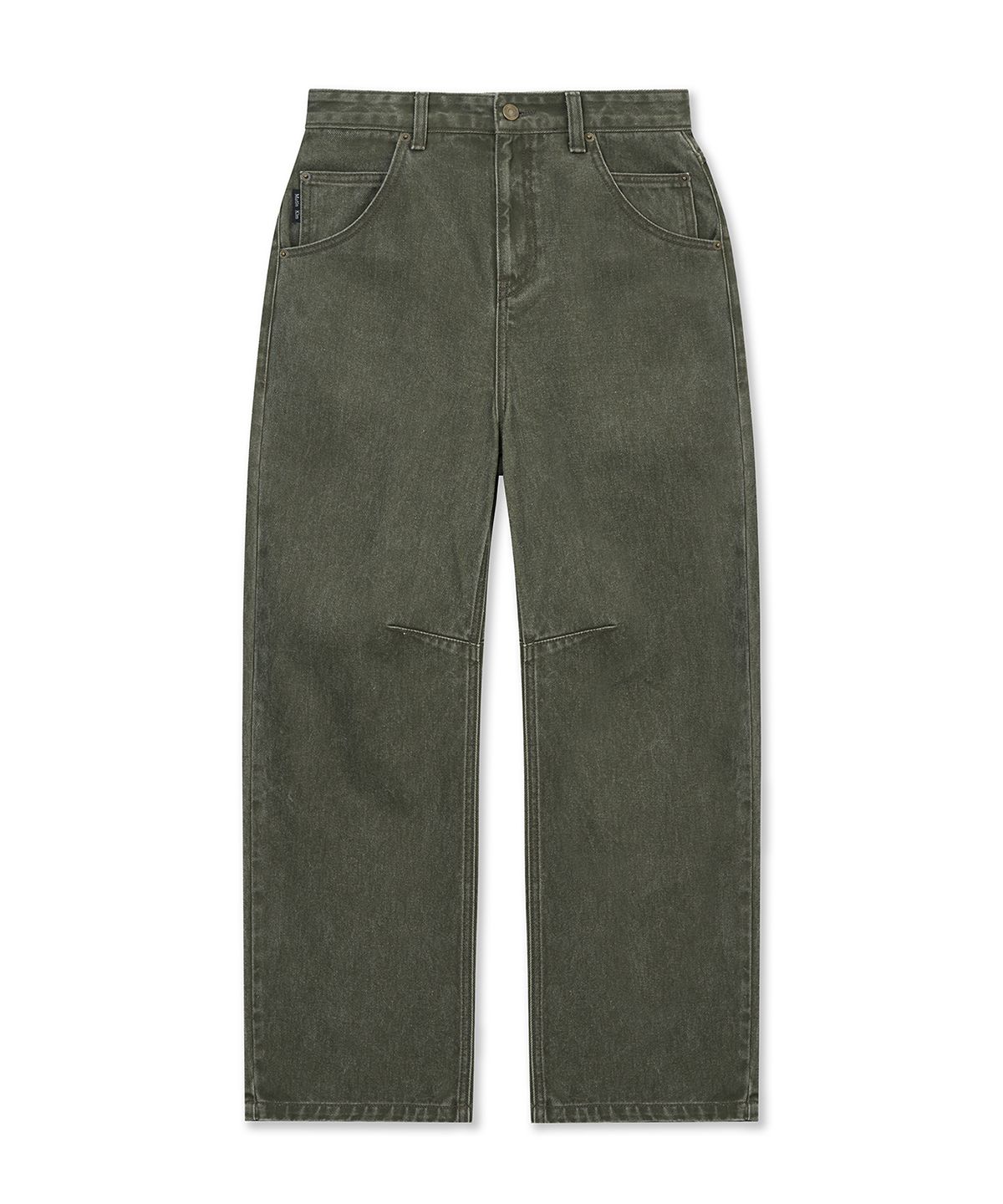 마뗑킴(MATIN KIM) DART POINT DENIM PANTS IN KHAKI