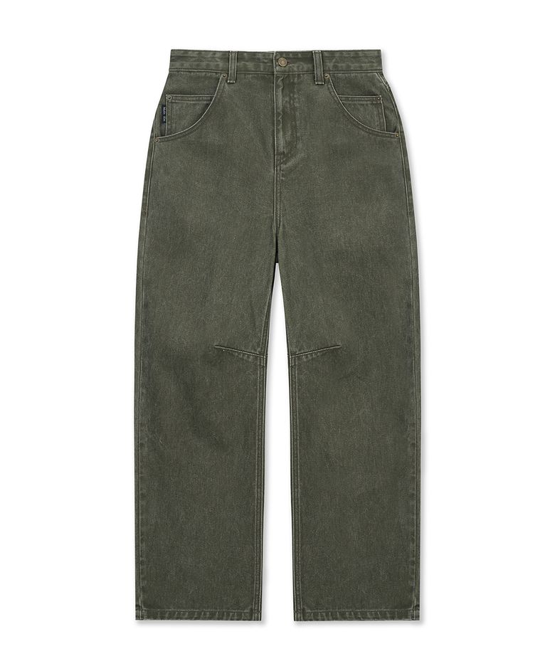DART POINT DENIM PANTS IN KHAKI