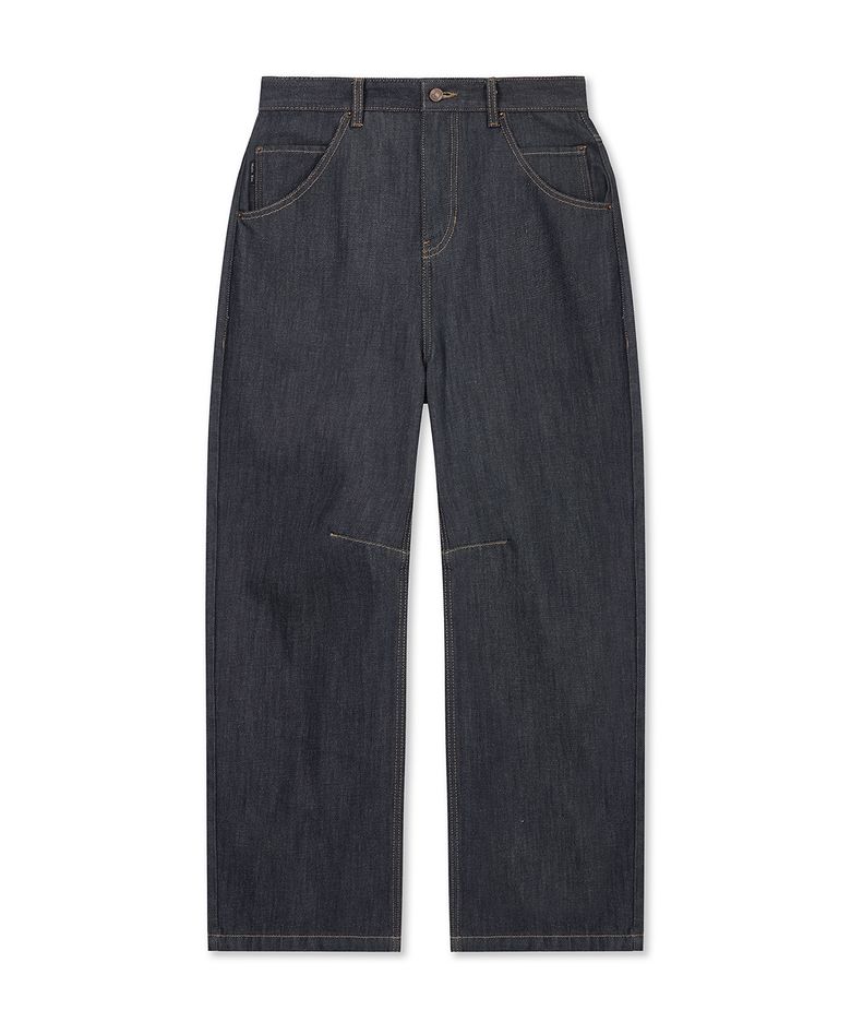 DART POINT DENIM PANTS IN DARK NAVY
