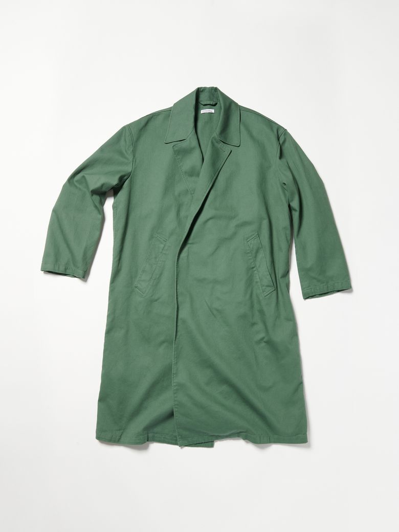 KHAKI RELAXED COTTON COAT
