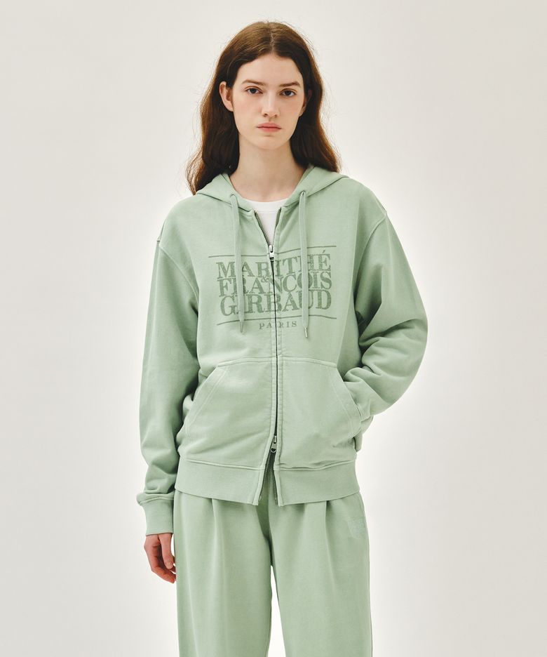 CLASSIC LOGO DYEING HOODIE ZIPUP mint