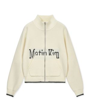 MATIN SPELL POINT KNIT ZIP UP IN IVORY
