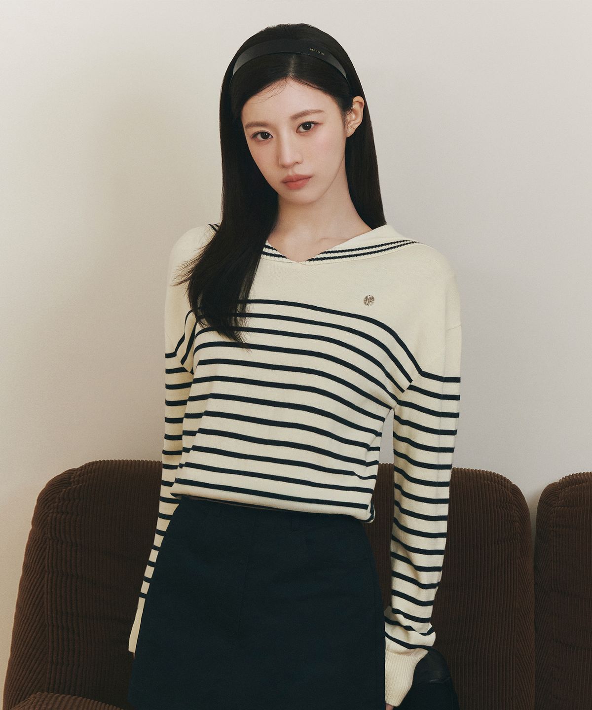 마리떼 프랑소와 저버(MARITHÉ + FRANҪOIS GIRBAUD) W SAILOR KNIT PULLOVER ivory