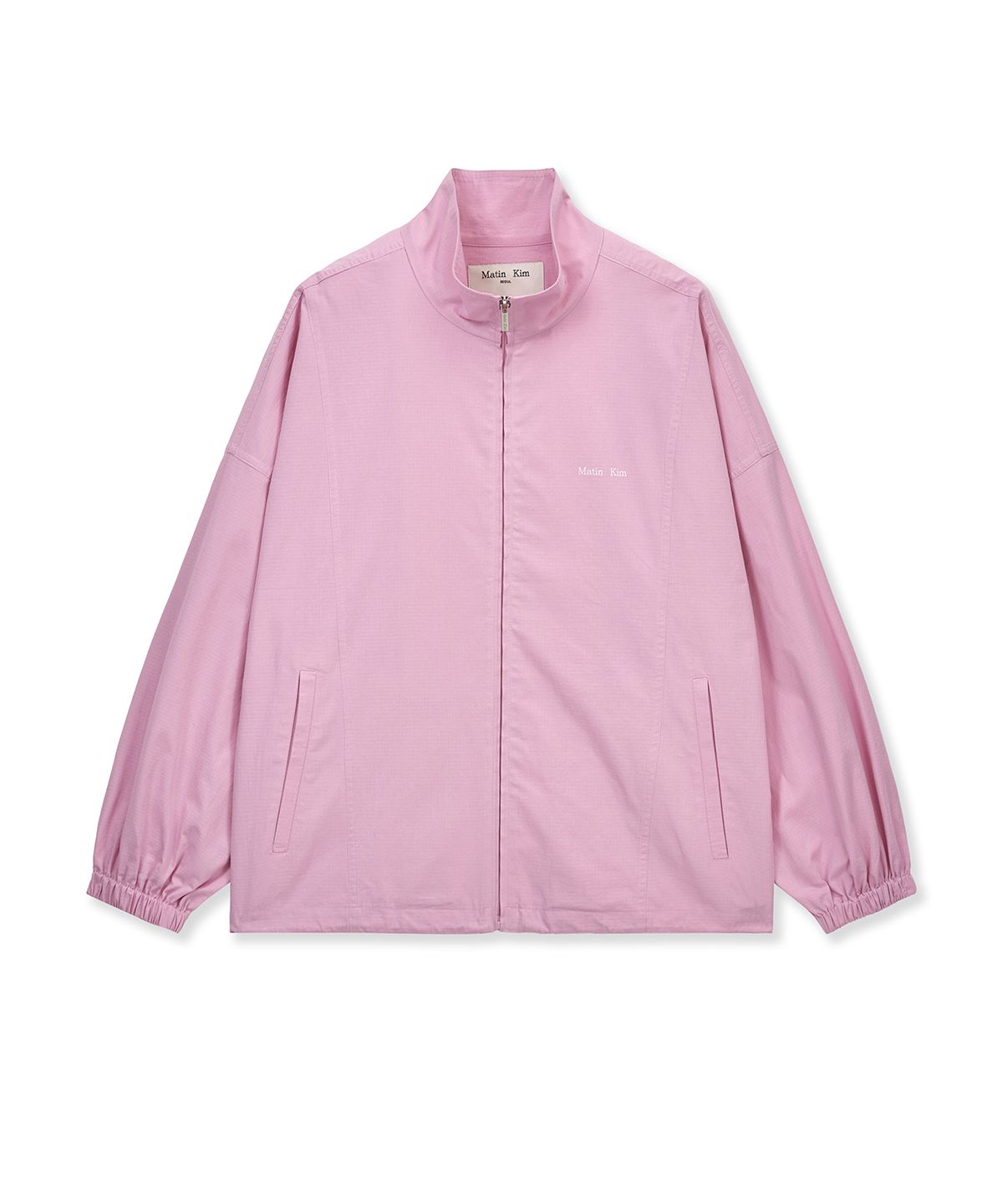 마뗑킴(MATIN KIM) BACK LOGO HIGH NECK JUMPER IN PINK
