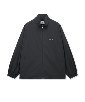 BACK LOGO HIGH NECK JUMPER IN CHARCOAL