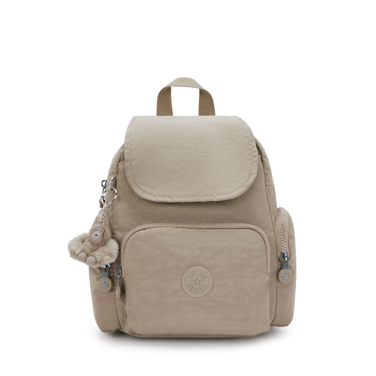 키플링(KIPLING) 백팩 시티 집 미니 Soft Taupe