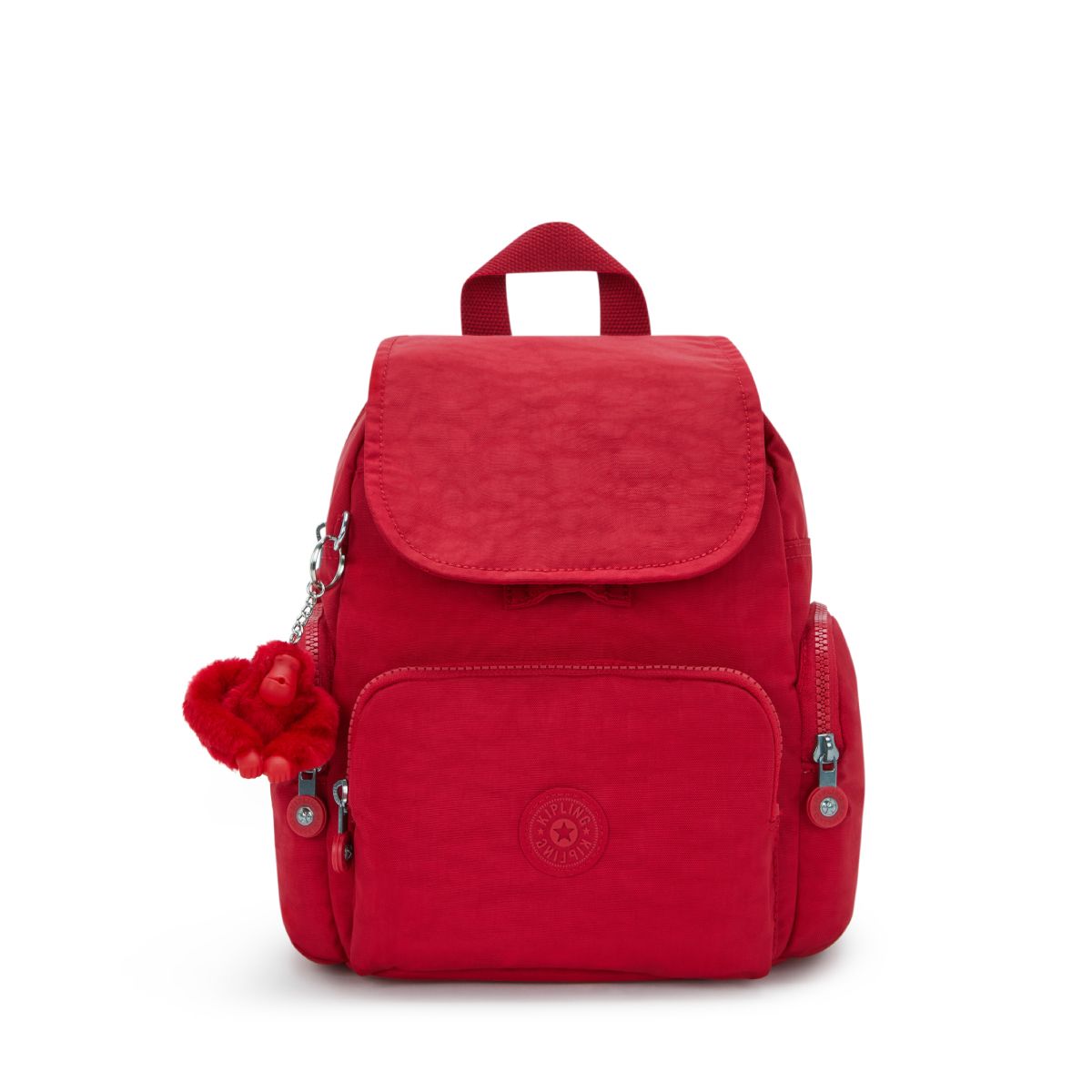 키플링(KIPLING) 백팩 시티 집 미니 Ruby Red