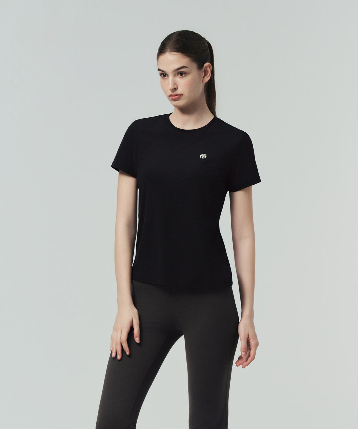 세르지오 타키니(SERGIO TACCHINI) W 레이프레쉬 피케 반팔 티셔츠 (Black)